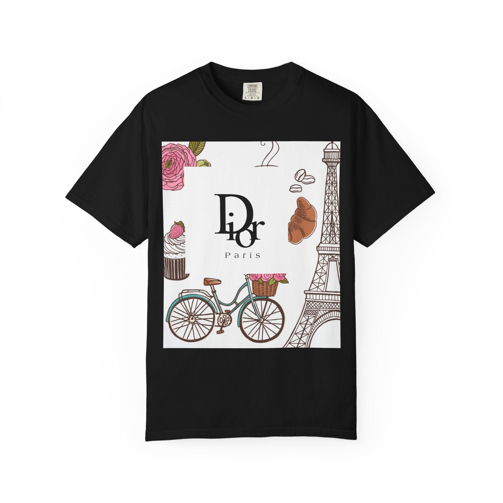 Parisian Chic Garment-Dyed T-Shirt with Bicycle and Eiffel Tower Design, Unisex Tee for Travel Lovers, Perfect Gift for Birthdays, [...]