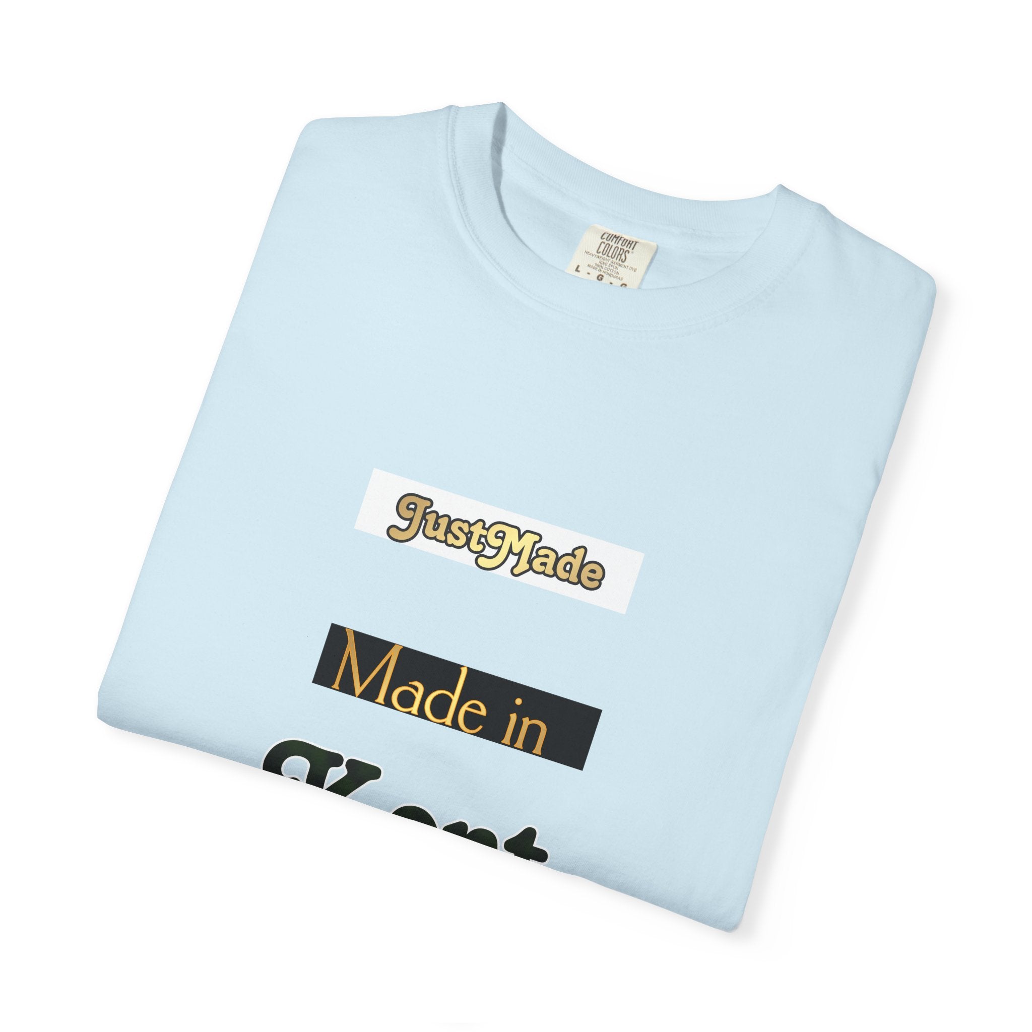 Kent Made Garment-Dyed T-shirt, Unique Gift, Casual Wear, Summer Style, Eco-Friendly Fashion, Handmade in Kent