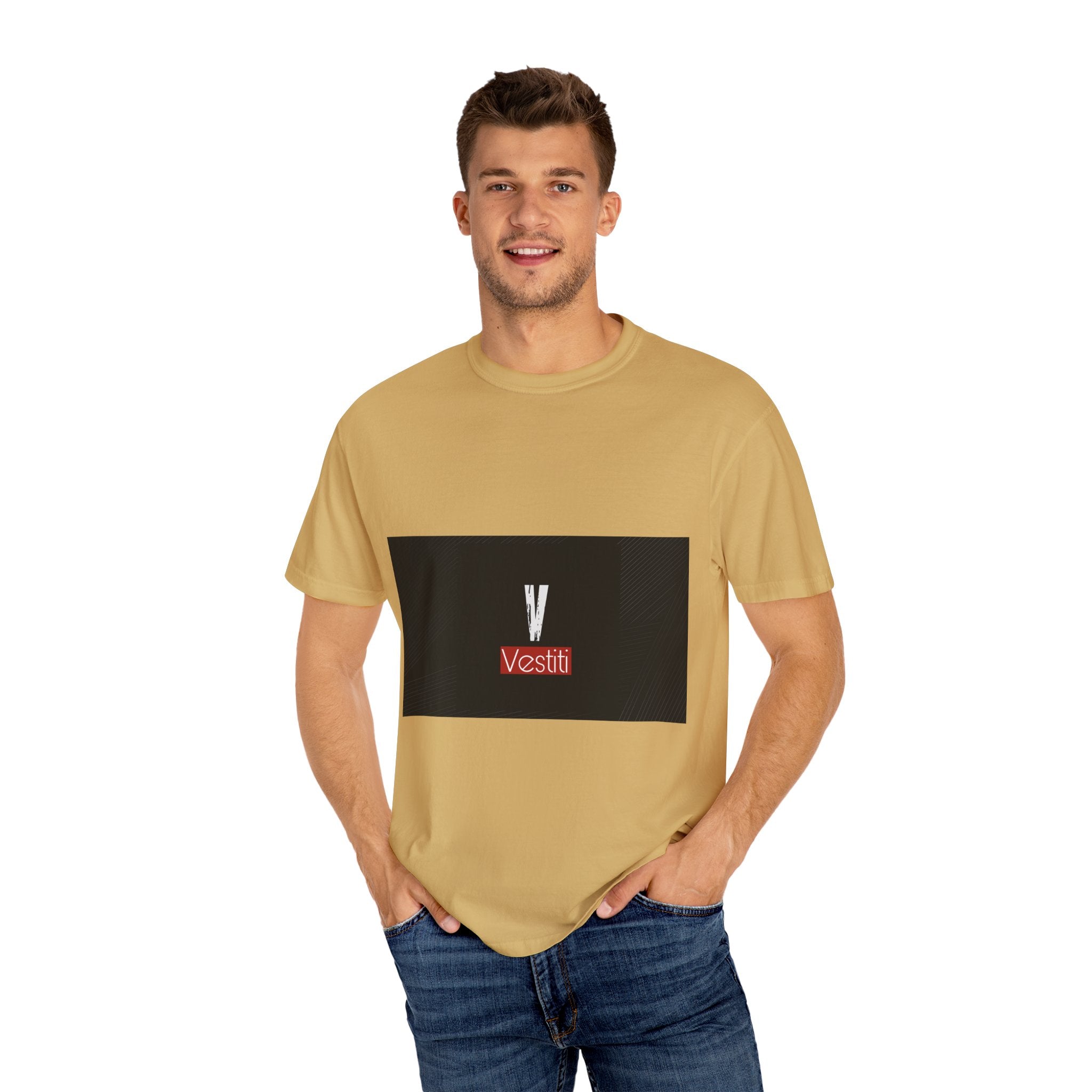 Garment-Dyed T-shirt with Modern Design, Trendy Casual Wear, Gifts for Fashion Lovers, Everyday Comfort, Unisex Apparel